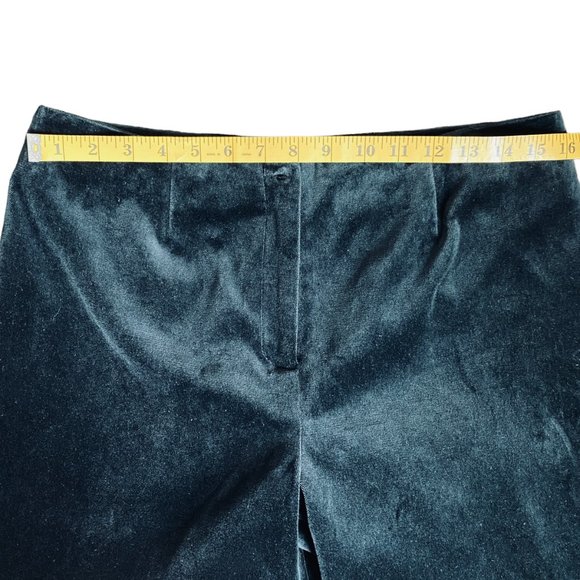 Ron Leal Velvet Trouser Pants Classic Black Holiday Party Size 10 - Picture 10 of 14